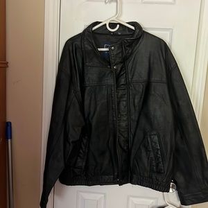 A man leather coat